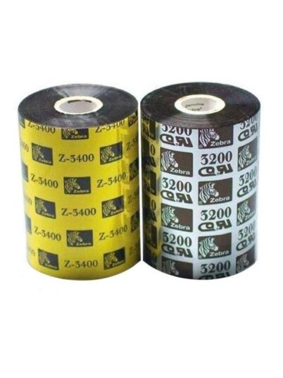 Zebra ribbon 3200 wax/resin - Fargebånd refill (termisk overføring) Svart Zebra ribbon 3200 wax/resin - Fargebånd refill (termisk overføring) Svart