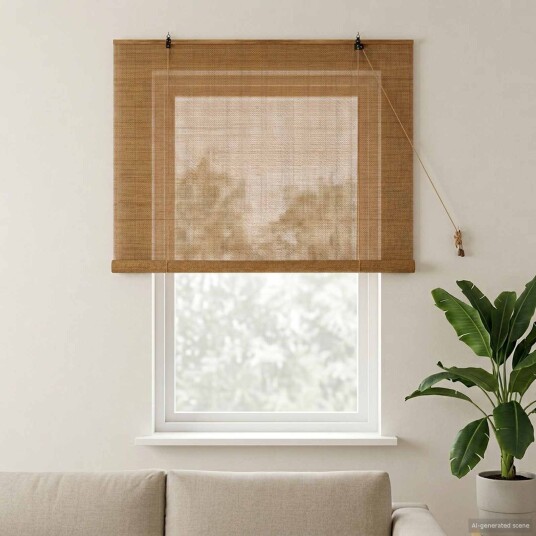 vidaXL Rullegardin Brun 140 x 160 cm Bambus