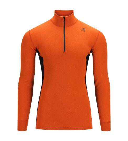 Aclima Warmwool Mockneck M´S Herre 427 Gold Flame/Jet Black L