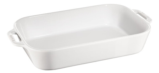 Staub  Ovnfast form 34x24 cm hvit