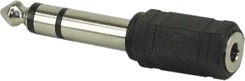 Inline Audio Adapter 6,3 Mm Jack Plugg Til 3,5 Mm Jack Stereo Svart Inline Audio Adapter 6,3 Mm Jack Plugg Til 3,5 Mm Jack Stereo Svart