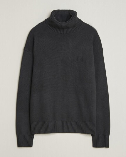 J.Lindeberg Eddy Wool/Cotton Knitted Turtleneck Black