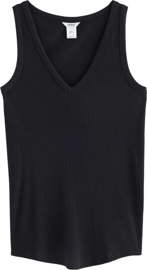 Lindex Mom Ribbed Tank Top Black M