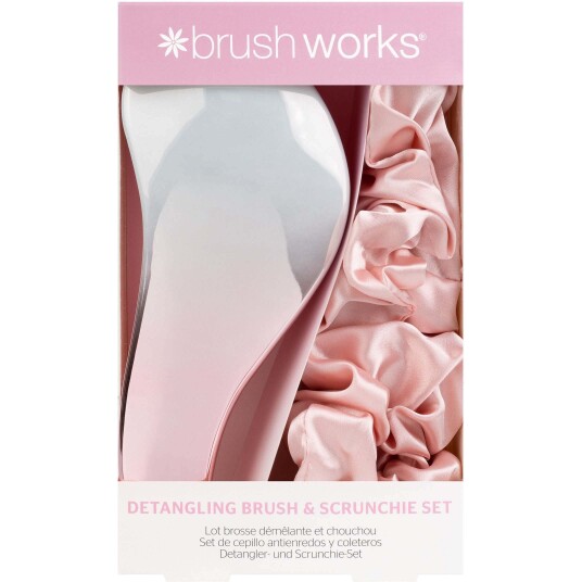 Brushworks Detangling Brush and Scrunchie Set