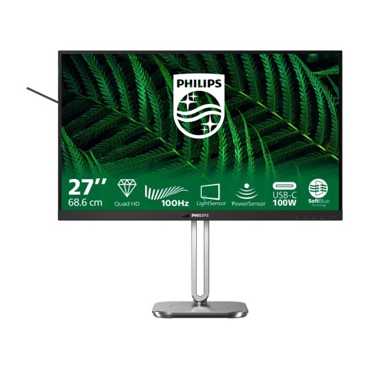 Philips 27" 2560x1440 QHD LCD-Skjerm med IPS Panel og USB-C 5000 Serie Philips 27" 2560x1440 QHD LCD-Skjerm med IPS Panel og USB-C 5000 Serie