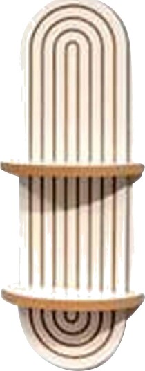 Hanah HomeVegghylle Raffia 20 x 70 cmHvitVegghyller