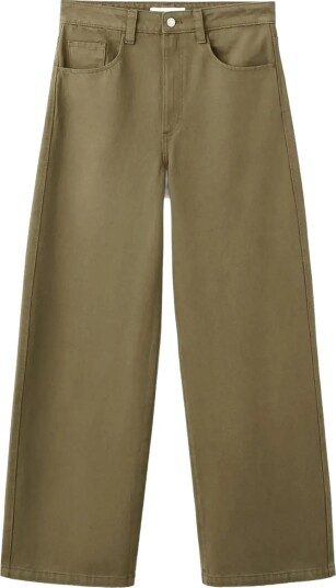 Mango Mid Rise Balloon Jeans Khaki green 32 Mango Mid Rise Balloon Jeans Khaki green 32