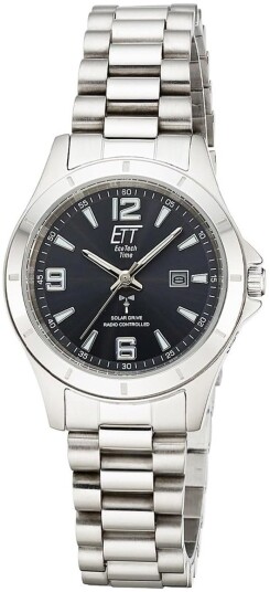 ETT Eco Tech Time Dameklokke ELS 11674 22M Gobi Sort/Stål Ø32 mm ETT Eco Tech Time Dameklokke ELS 11674 22M Gobi Sort/Stål Ø32 mm