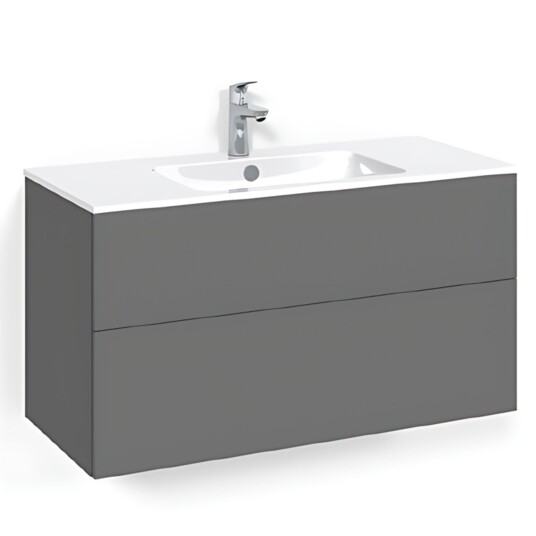 Macro Design Crown Plain/push-open Servantskap 2 Skuff - med Light Servant Antrasitt / 100cm 14 Macro Design Crown Plain/push-open Servantskap 2 Skuff - med Light Servant Antrasitt / 100cm 14