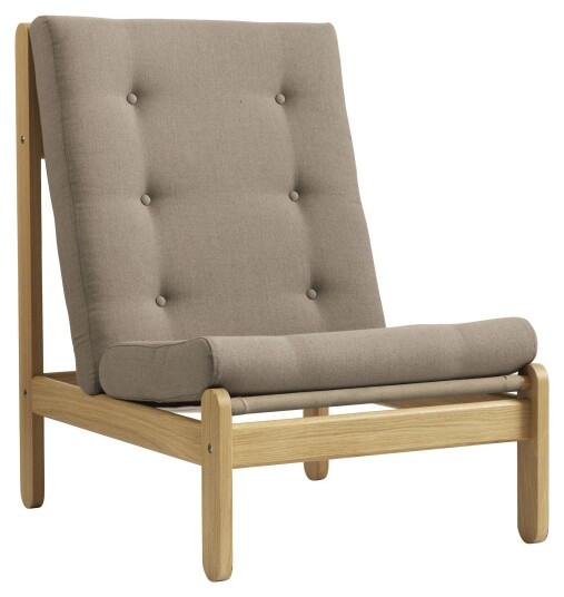 FDB Møbler J112 Lenestol, Lakkert Eik/Beige Unoliving