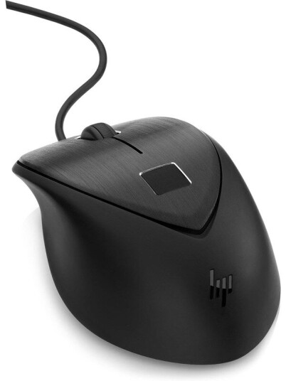 HP USB Fingerprint Mouse / 4TS44AA - Mus - Laser - 3 knapper - Svart