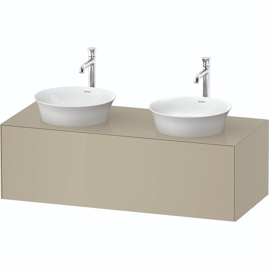 Duravit White Tulip Servantskap 1 skuff 130x55x40,8 cm Taupe Høyglans