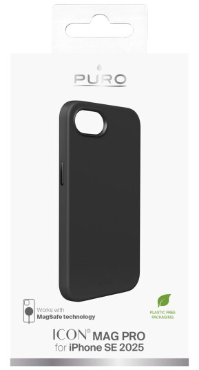 PURO iPhone 16e silicone cover ICON MAG PRO black