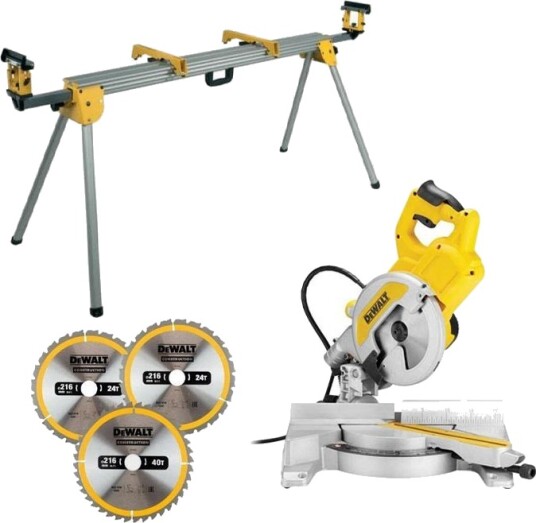 Dewalt Kapp  Og Gjærsag DWS777SE Med Sagbenk