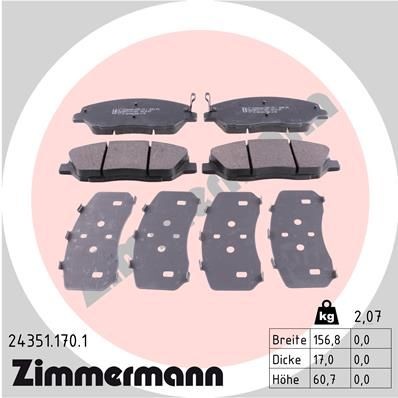 Bremseklosser ZIMMERMANN 24351.170.1