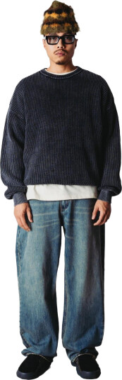 Woodbird Wbsake Washed Crew   Black   S