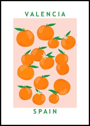 Flower Market Oranges Poster Plakat / 40x50cm