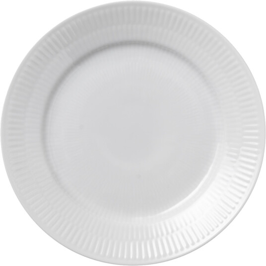 Royal Copenhagen White Fluted tallerken Diameter 19 cm