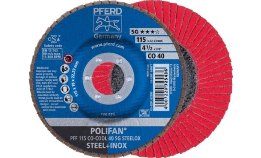 Pferd Lamellskive PFF 115 Co Cool K40 SG Steelox 115mm 13300 rpm 10 stk