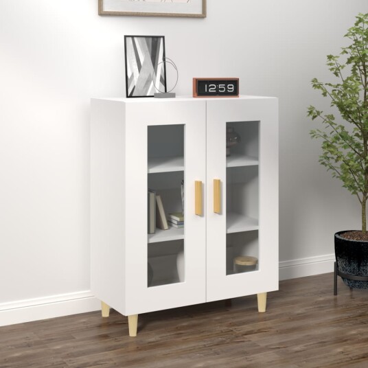 Skjenk hvit 69,5x34x90 cm konstruert tre Skjenk hvit 69,5x34x90 cm konstruert tre
