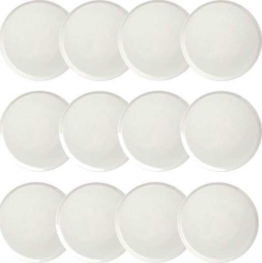 Oiva Tallerken 25 cm 12 pk Hvit