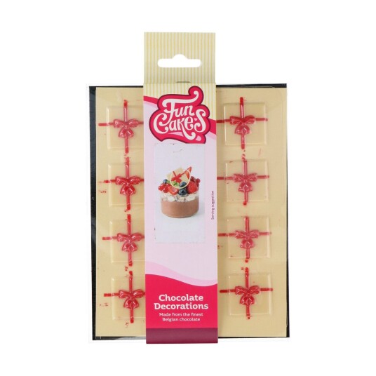 Funcakes Sjokolade Dekorasjoner Gaver Hvit/rød