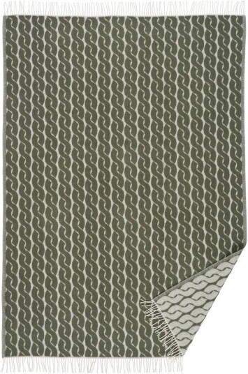 Klippan Yllefabrik Knit ullpledd 130x200 cm Pine