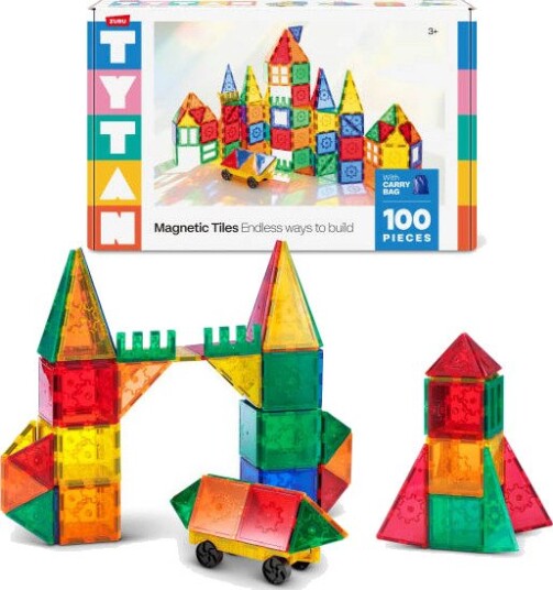 Magnetic Tiles TYTAN Magnetisk Byggesett – 100 Brikker Magnetic Tiles TYTAN Magnetisk Byggesett – 100 Brikker