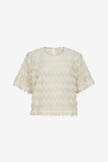 co’couture - Bluse TriangleCC SS - Natur