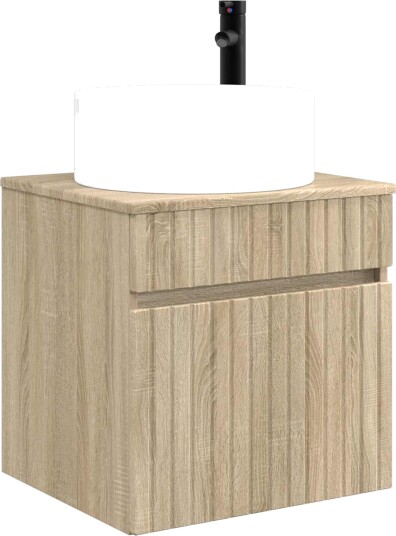  Vegghengt servantkommode Sonoma eik 49 x 44,5 x 65,5 cm