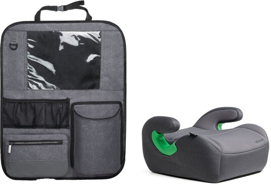 Beemoo Raise 2 i-Size Beltepute inkl. Beemoo Deluxe Sparketrekk med Oppbevaring, Mineral Grey