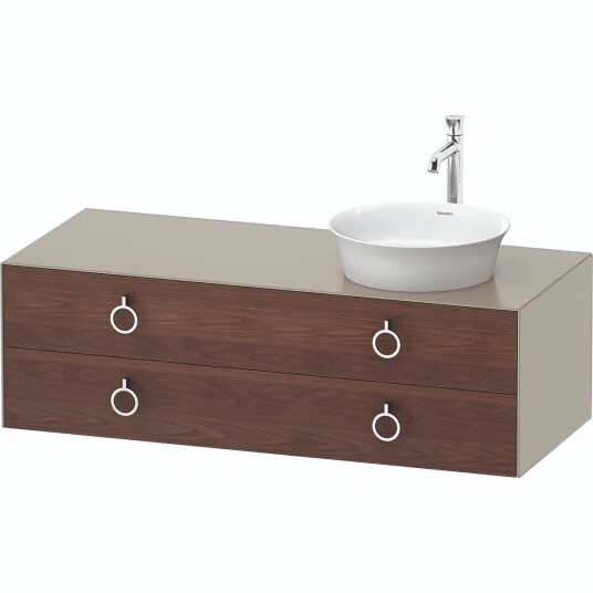 Duravit White Tulip Servantskap 2 skuf. 130x55x40,8 cm Valnøtt/Taupe Matt