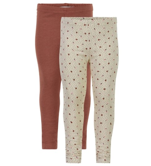 Minymo Sweat Leggings W.aop (2-Pack) - Multi/patterned - 92