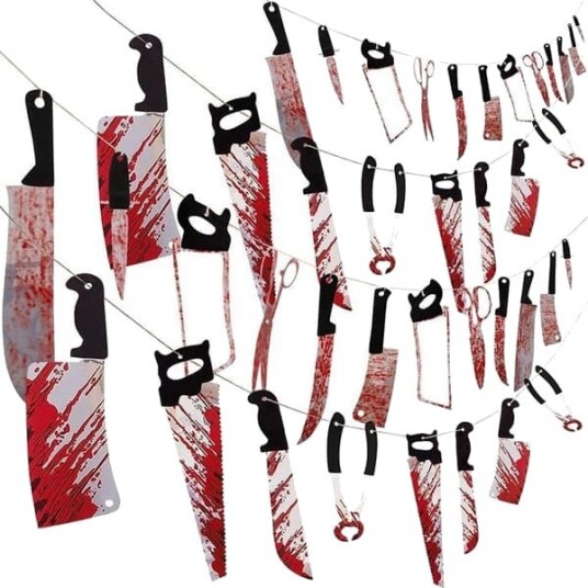 Halloween Dørbanner med Knivmotiv