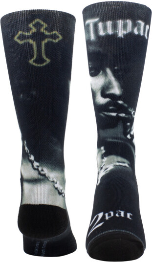 Perri's Tupac 2Pac Smoke Dye Sublimation Crew Socks