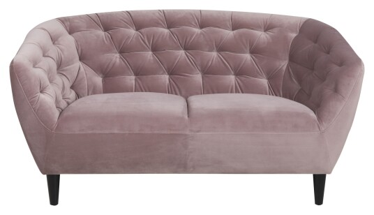 BRIXX LIVING Ria 2-pers. Sofa, Dusty rose velour BRIXX LIVING Ria 2-pers. Sofa, Dusty rose velour