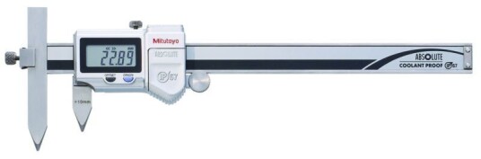 Mitutoyo Skjutmått 573-605-20 För Hålavstånd 10,1-160mm, 0,01mm Ställbara Skänklar, Ip67, Friktionsrulle, Datautgång