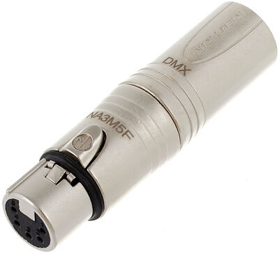 Neutrik NA3M5F DMX XLR Adapter 3-Pin til 5-Pin Neutrik NA3M5F DMX XLR Adapter 3-Pin til 5-Pin
