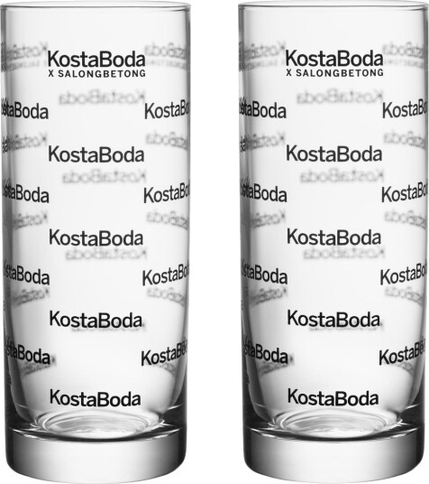 Kosta Boda Salong Betong highball glass 33 cl 2-pakning Klar-sort Kosta Boda Salong Betong highball glass 33 cl 2-pakning Klar-sort