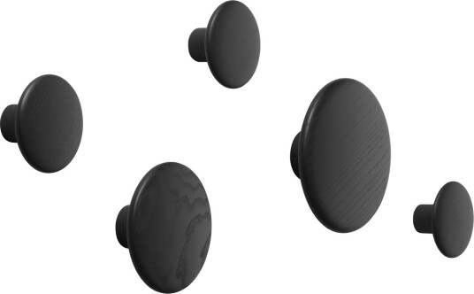 Muuto Dots klesknagger 5 stk svartlasert ask Muuto Dots klesknagger 5 stk svartlasert ask