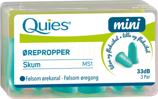 Quies Ørepropper Mini Skum 3 Par 1 Pakker