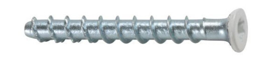 Heco Multi-Monti 917225040712 Betongskrue MULTI-MONTI MMS+KS, LITE HODE 5/5 x 40 mm, hvit, 200-pakning