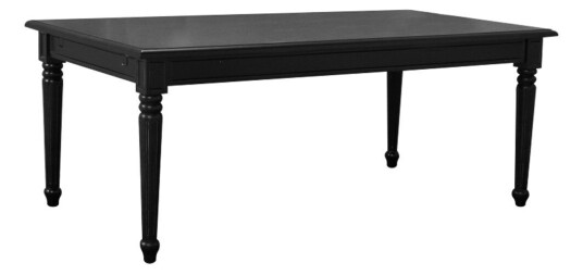 Amaretta spisebord 100x180/280 inkl. 2 tillleggsplater. Antikk svart