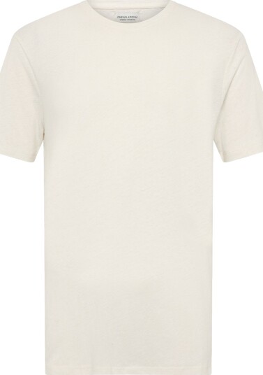Casual Friday Cftom Linen Mix Tee Cream XL