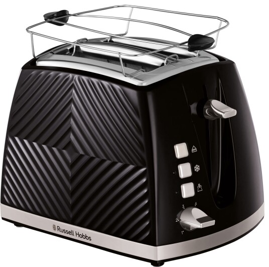 Russell Hobbs Groove 2-skivers Brødrister med Løftefunksjon 26390-56 Svart Russell Hobbs Groove 2-skivers Brødrister med Løftefunksjon 26390-56 Svart