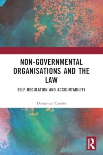 NonGovernmental Organisations and the Law  SelfRegulation and Accountability