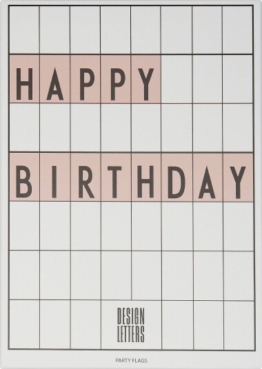 Design Letters Happy Birthday Flags PINK One Size