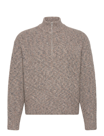 Abercrombie & Fitch Quarter Zip - Beige - M Abercrombie & Fitch Quarter Zip - Beige - M