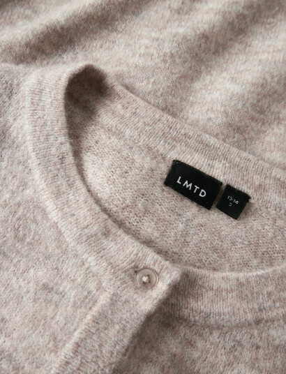 LMTD Nlflodet Ls Short Knit Cardigan Noos Beige 158-164 LMTD Nlflodet Ls Short Knit Cardigan Noos Beige 158-164
