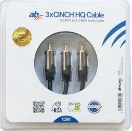 Kabel Abcom Kabel Ab Hq 3Xcinch 1,5M Kabel Abcom Kabel Ab Hq 3Xcinch 1,5M